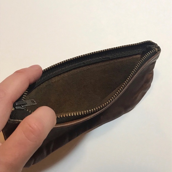 Small Brown Leather Coin Purse - Picture 3 of 5